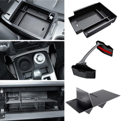 DIAMOOKY front view of assembled center console organizer showing neat storage and fit