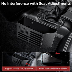 DIAMOOKY top view inside Wrangler console showing neat storage and reduced clutter