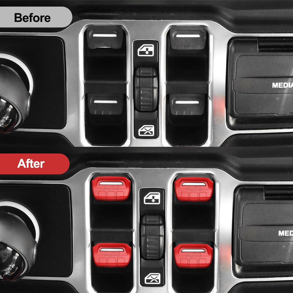 DIAMOOKY installed on passenger switches demonstrating seamless snap-on protection