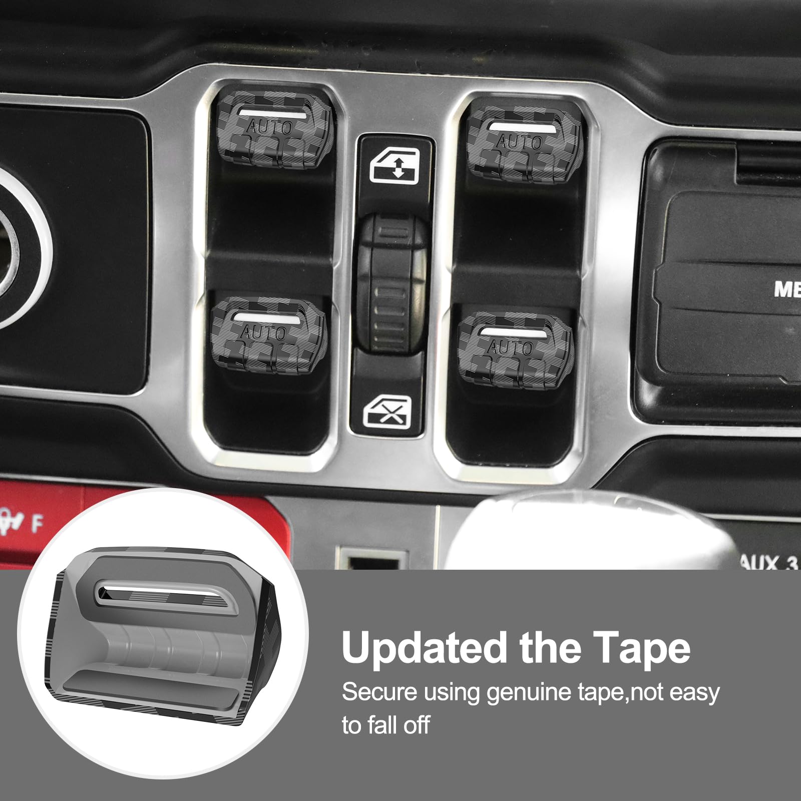 DIAMOOKY in Jeep interior lifestyle shot conveying quick aesthetic upgrade