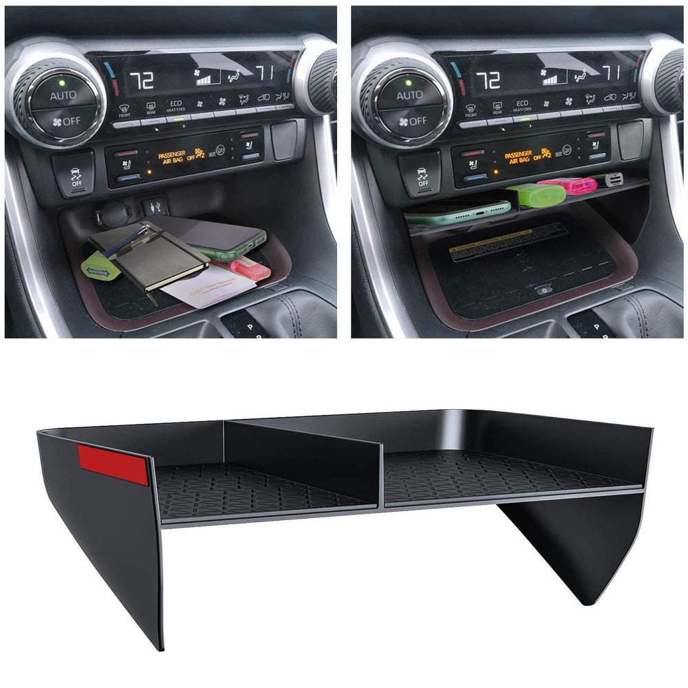 DIAMOOKY lower compartment depth holds larger items securely