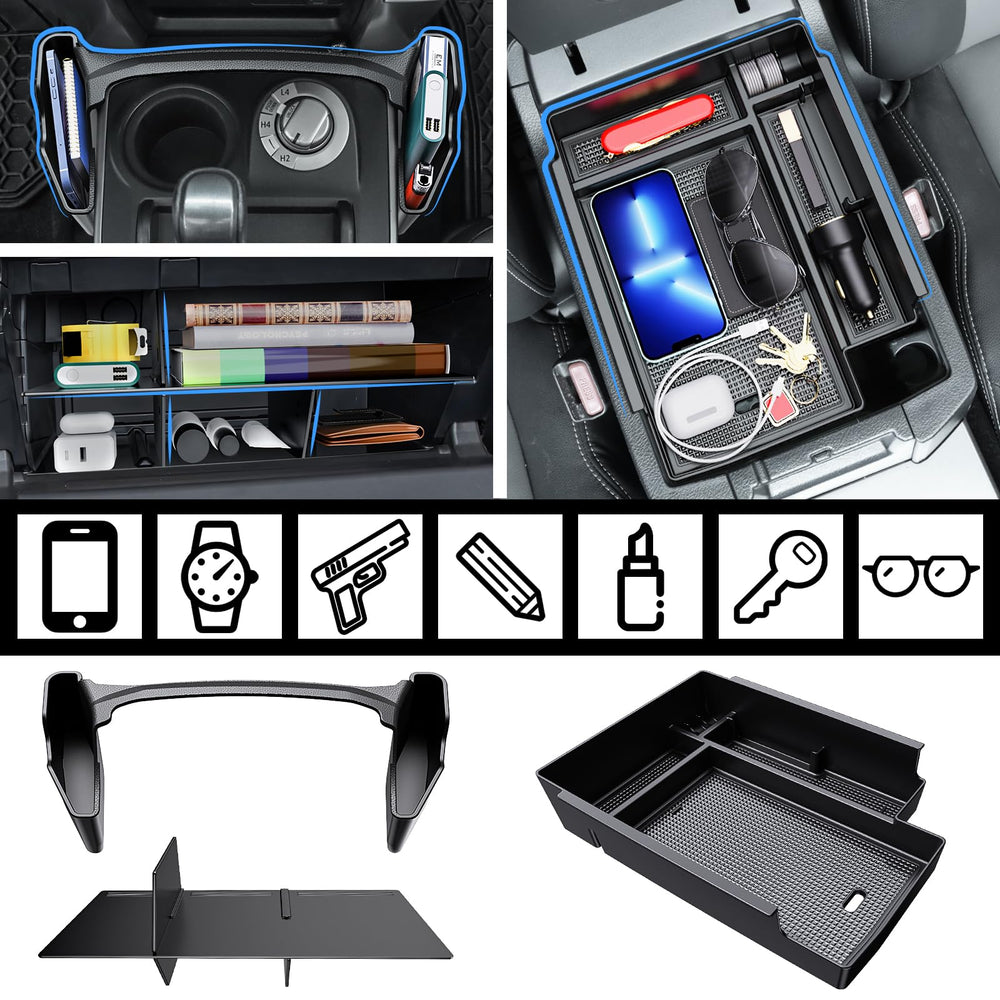 DIAMOOKY close-up of upper tray texture and compartments for grip and organization