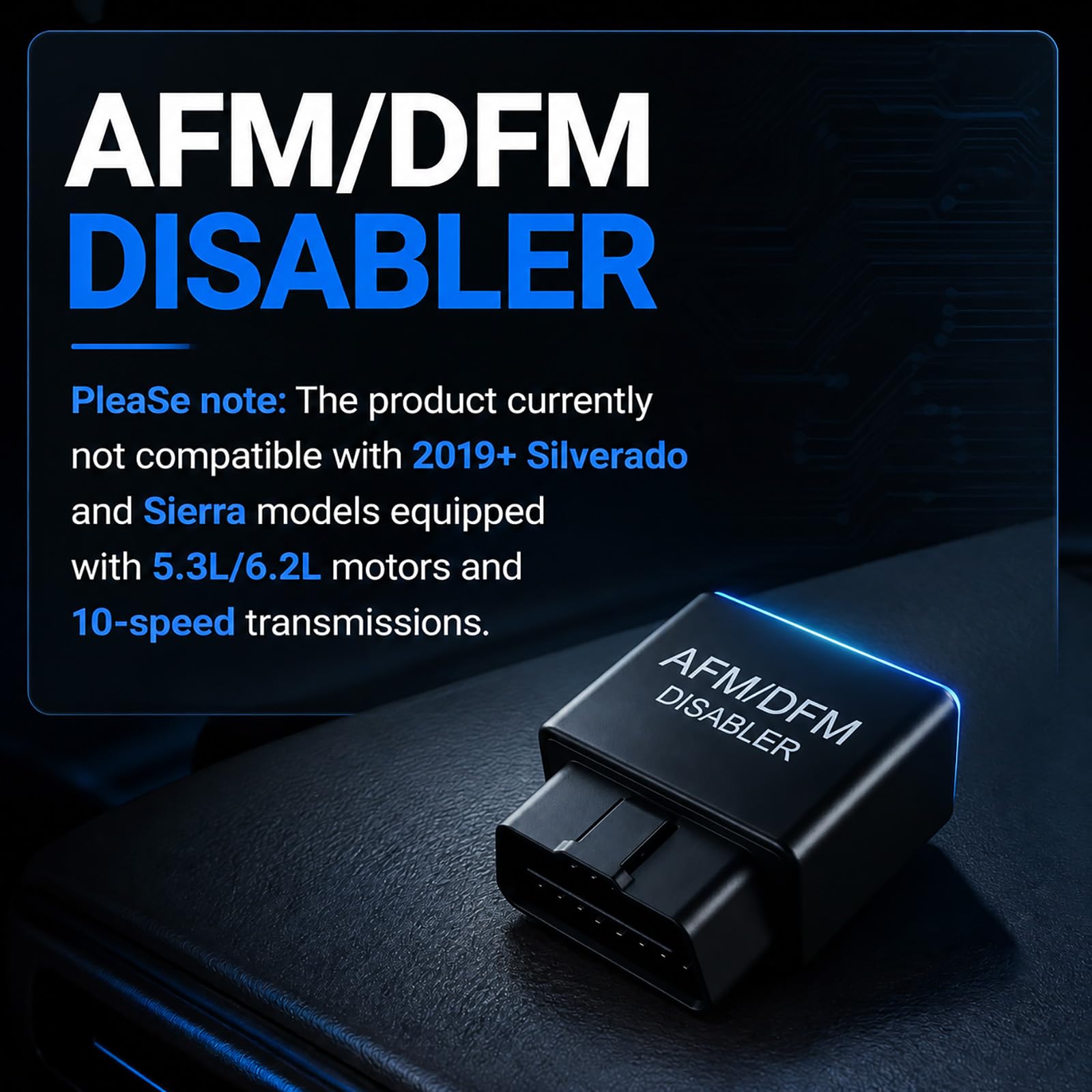 Diarycat AFM disabler plugged at OBD port angle demonstrating easy plug-and-play installation benefit