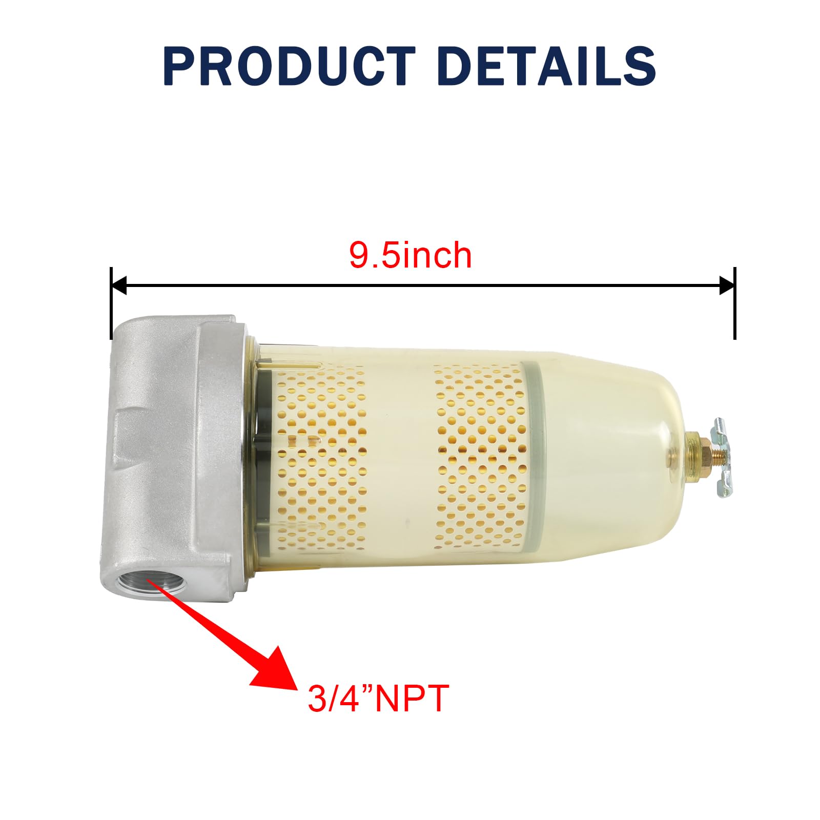 DICMIC filter mounted to fuel tank in use demonstrating secure connection and protection