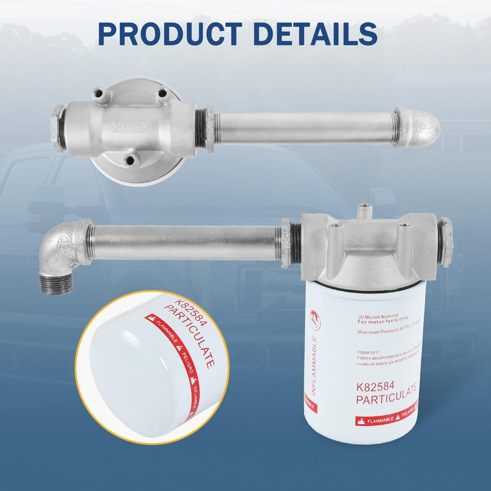DICMIC filter beside measuring tape illustrating compact size for easy installation
