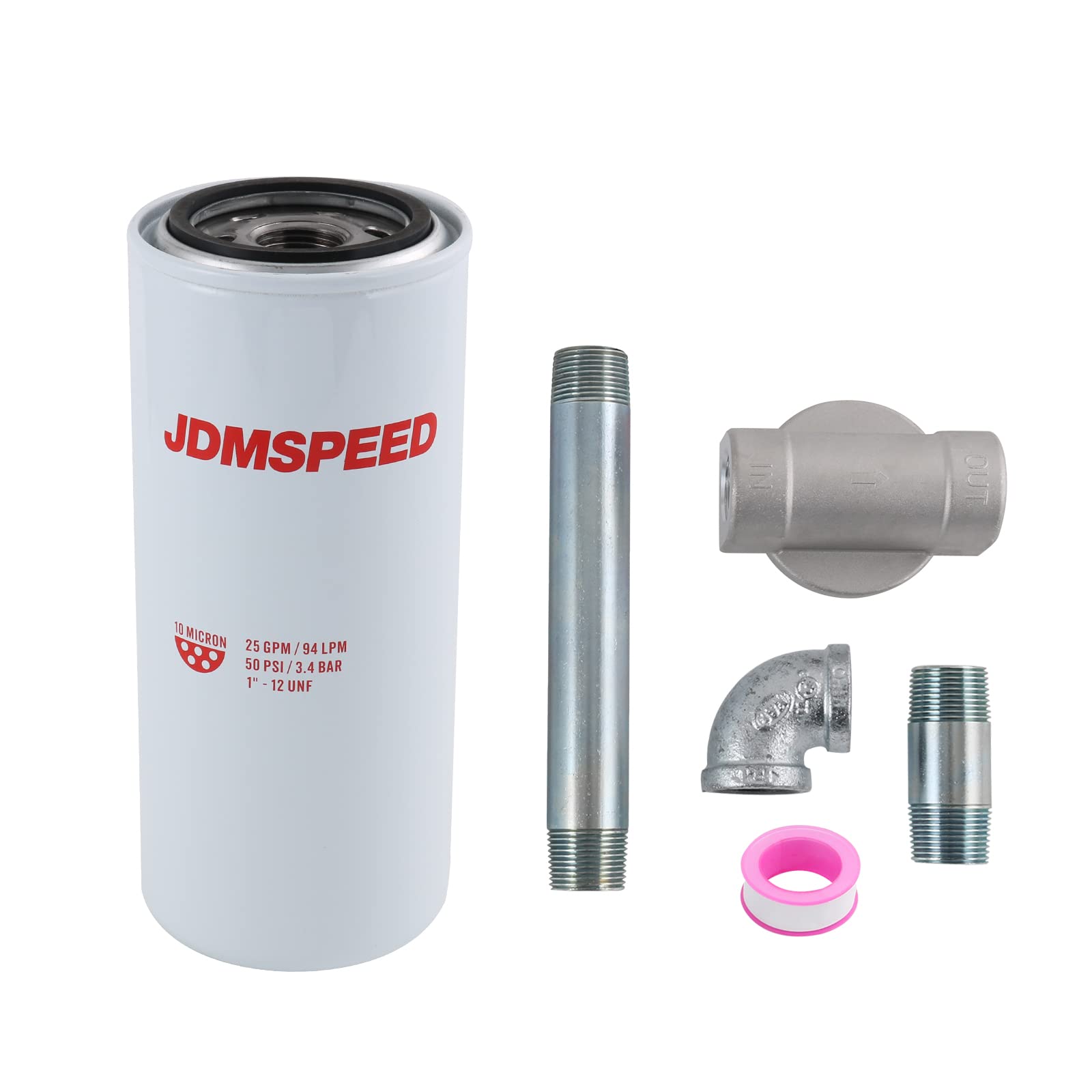DICMIC front view of complete filter kit showing components and quick install benefit