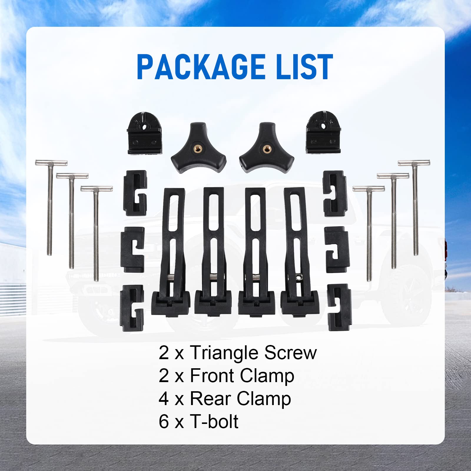 DICMIC full kit laid out on truck bed for quick parts identification benefit