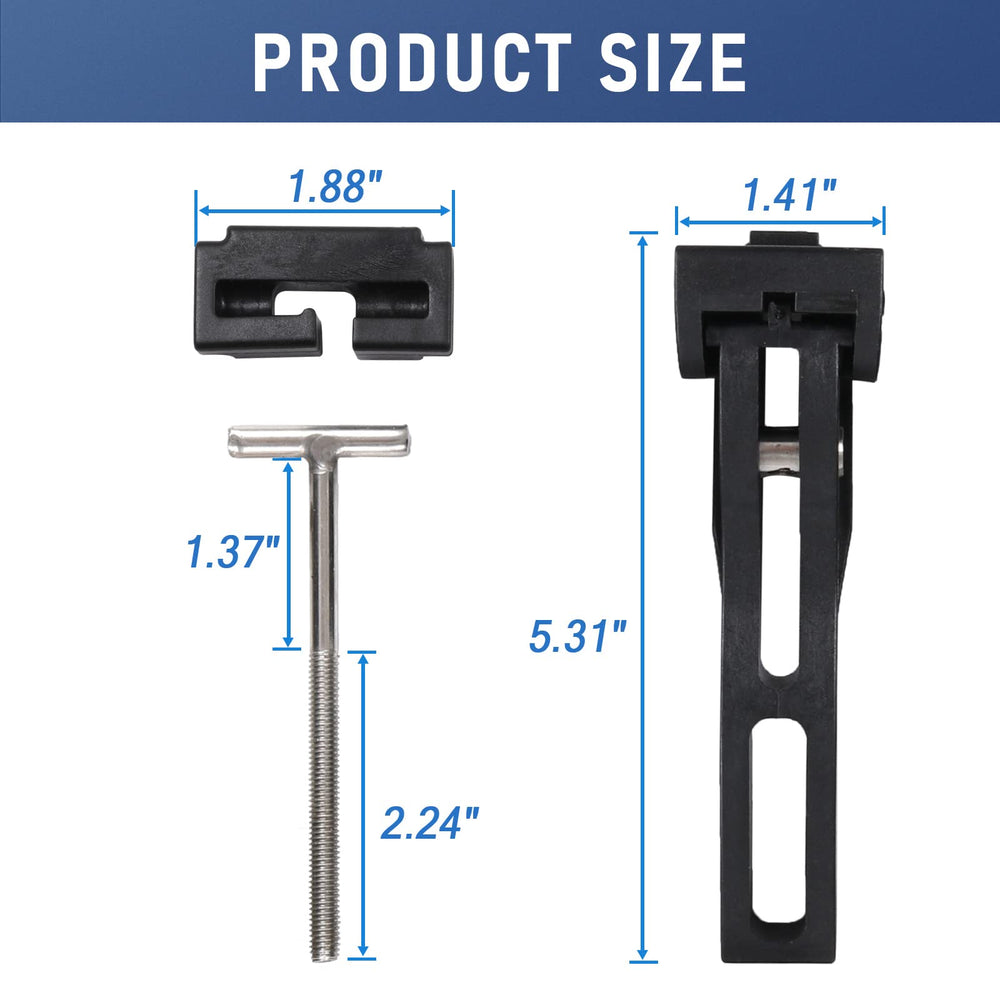 DICMIC T-bolts and nuts top view highlighting corrosion-resistant aluminum