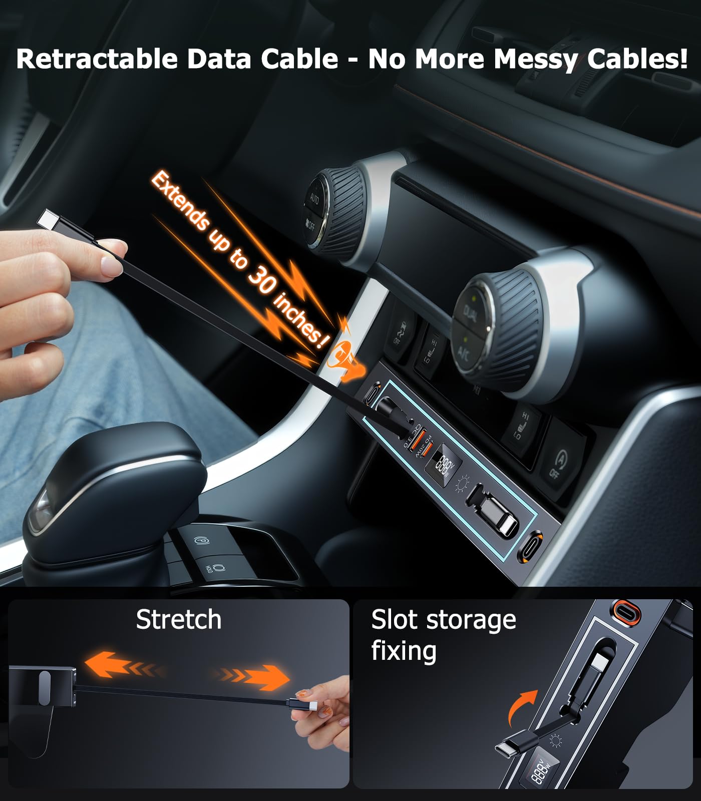 DICMKY installed side angle in RAV4 demonstrating clean snap-in fit