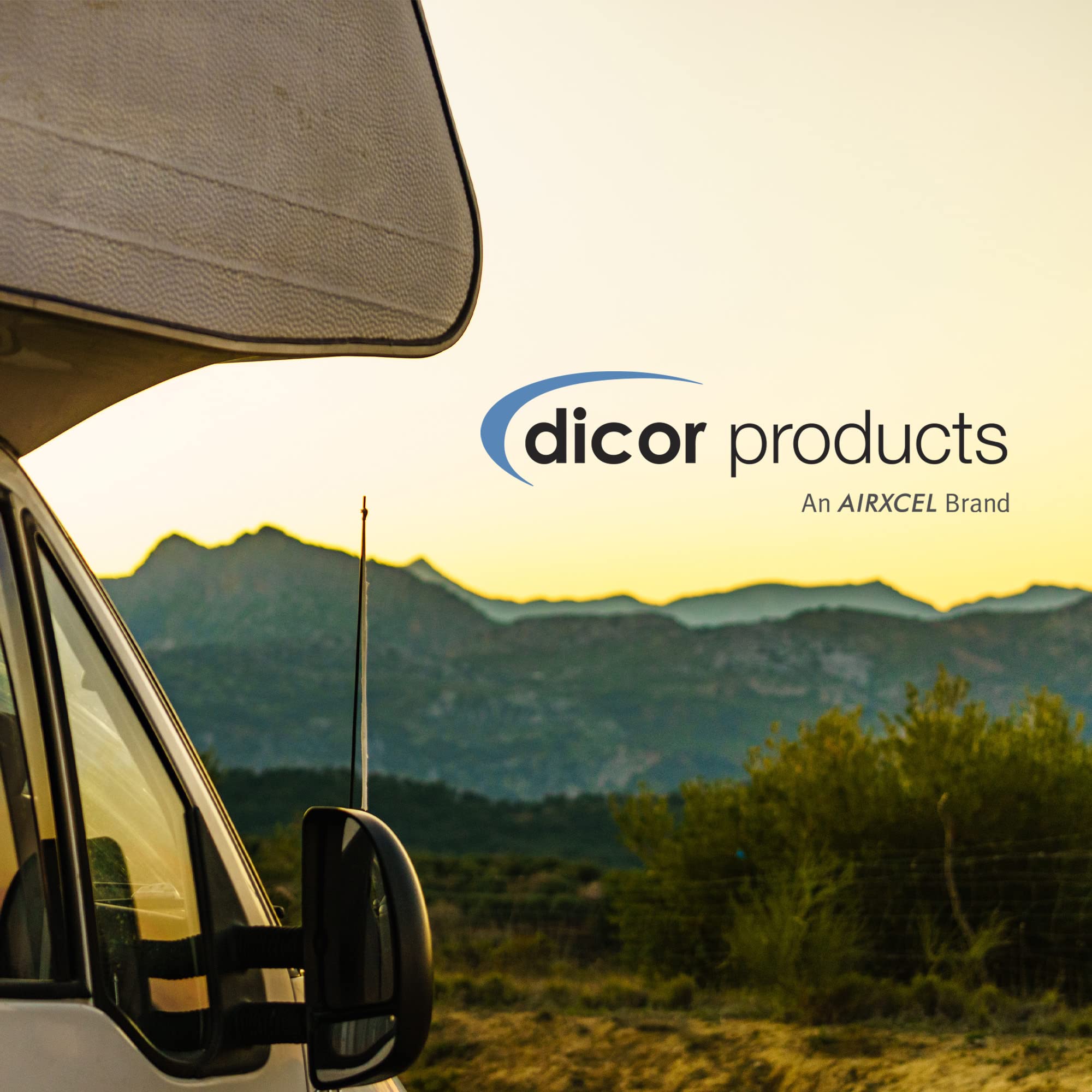 Dicor container label with safety instructions and application guidance