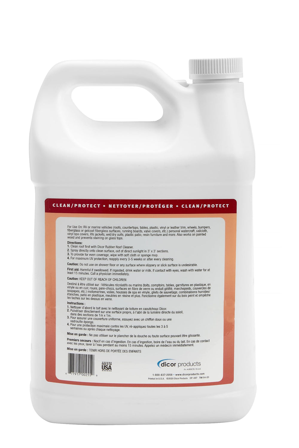 Dicor product texture close-up demonstrating nonabrasive clean finish benefit