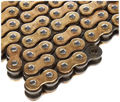 Close-up of DID chain link and X-ring seal highlighting durability and reduced friction