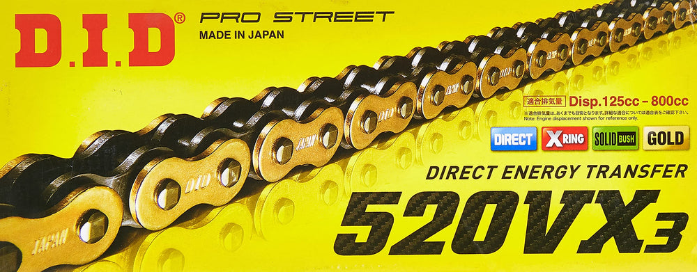 Detail of DID clip-style master link showing easy installation and secure fastening
