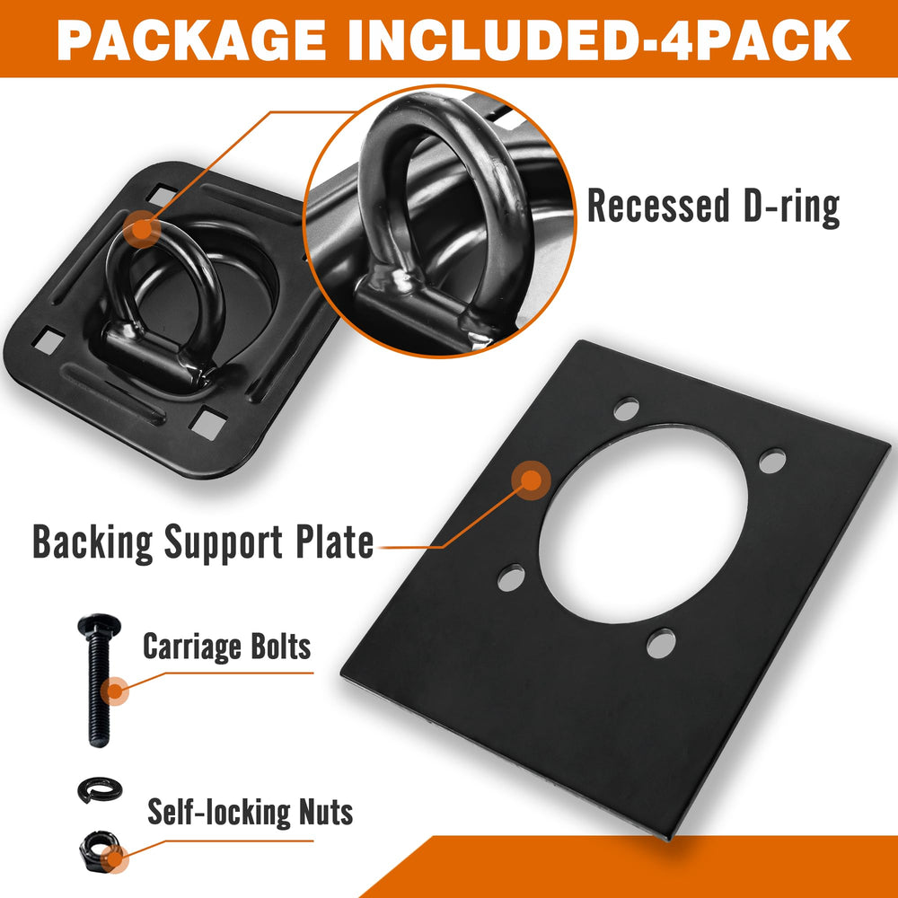 Digank installed recessed anchor in trailer floor providing secure cargo restraint benefit