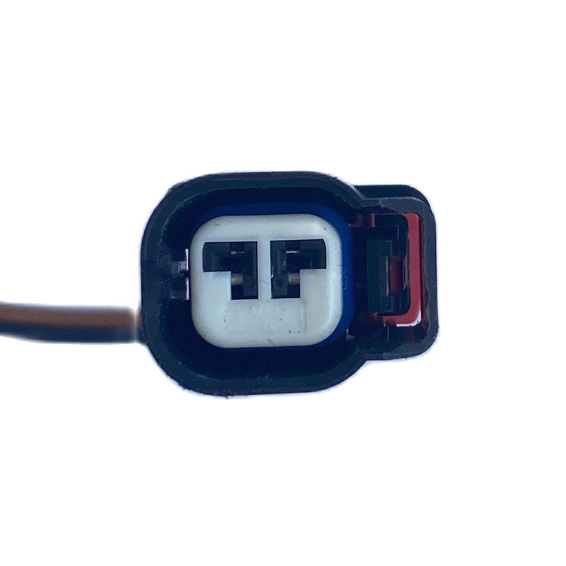Digi Auto Part front view of compressor connector showing compact 10cm harness for easy installation