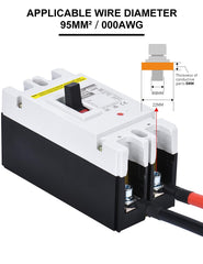 DIHOOL installed in a solar combiner box demonstrating safe DC isolation in PV systems
