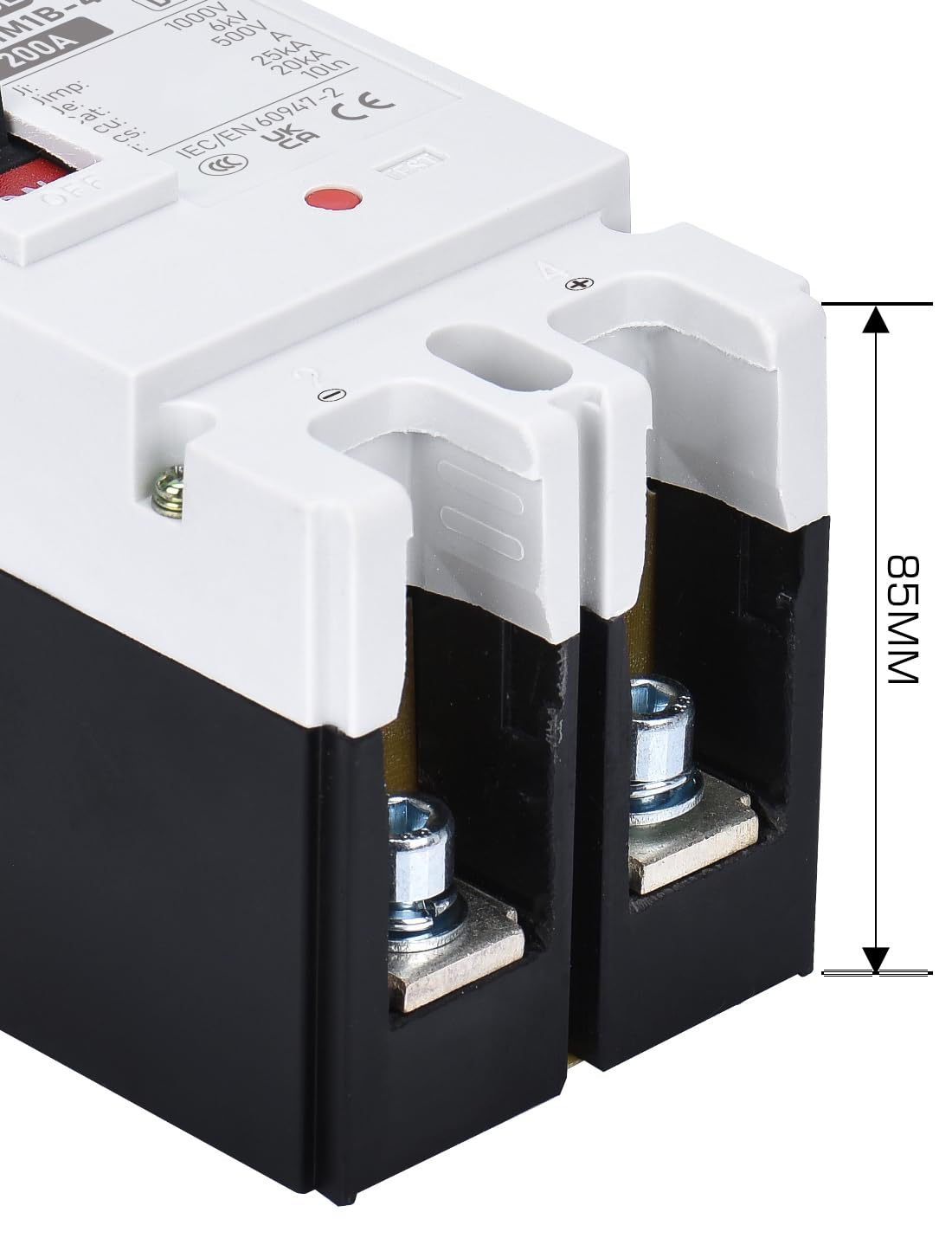 DIHOOL wiring terminals being connected to show accessible front-entry installation advantage