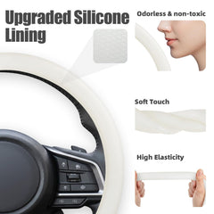 DiHTing installed on a steering wheel within car dashboard for safer control