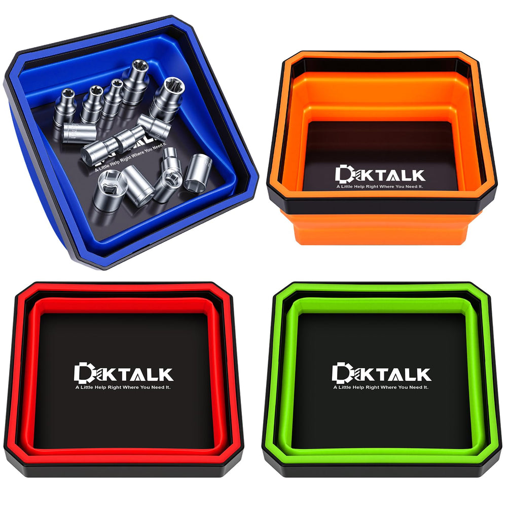 DIKTALK front packaging showing four color-coded trays for quick identification and storage
