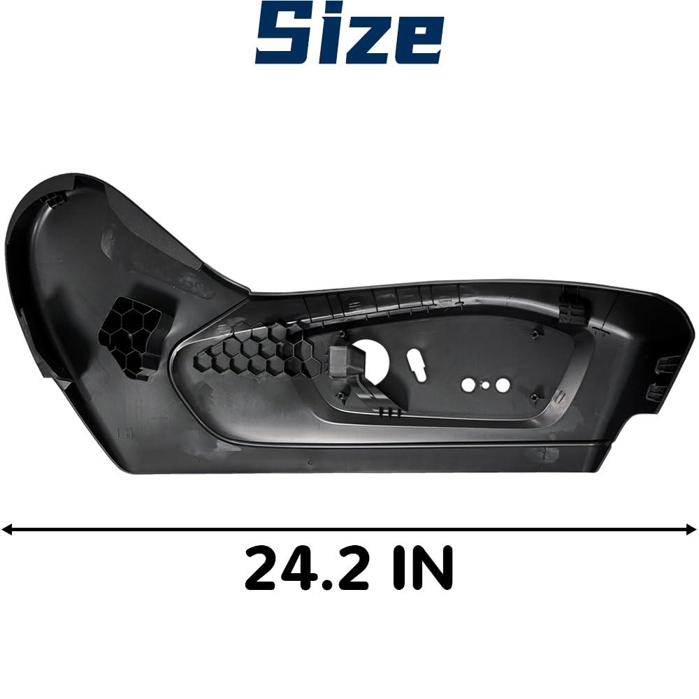 Dimeani driver seat trim mounting points showing accurate clip and screw alignment