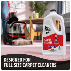 Dirt Devil before and after carpet spot showing stain removal benefit