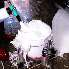 DIY Detail bucket wash setup with mitt and diluted Incredible Suds T2 for safe hand washing