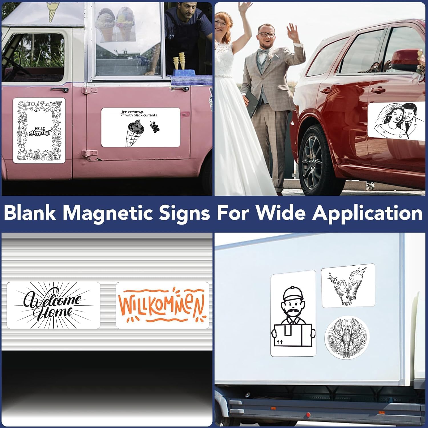 DIYMAG lifestyle shot on a van demonstrating easy branding and professional appearance