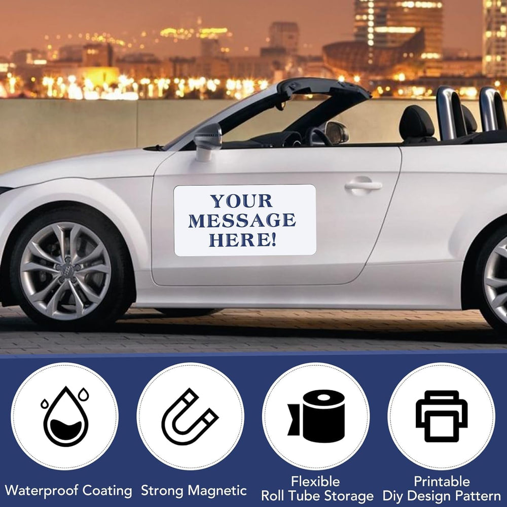 DIYMAG magnet applied on car door illustrating secure adhesion and temporary branding