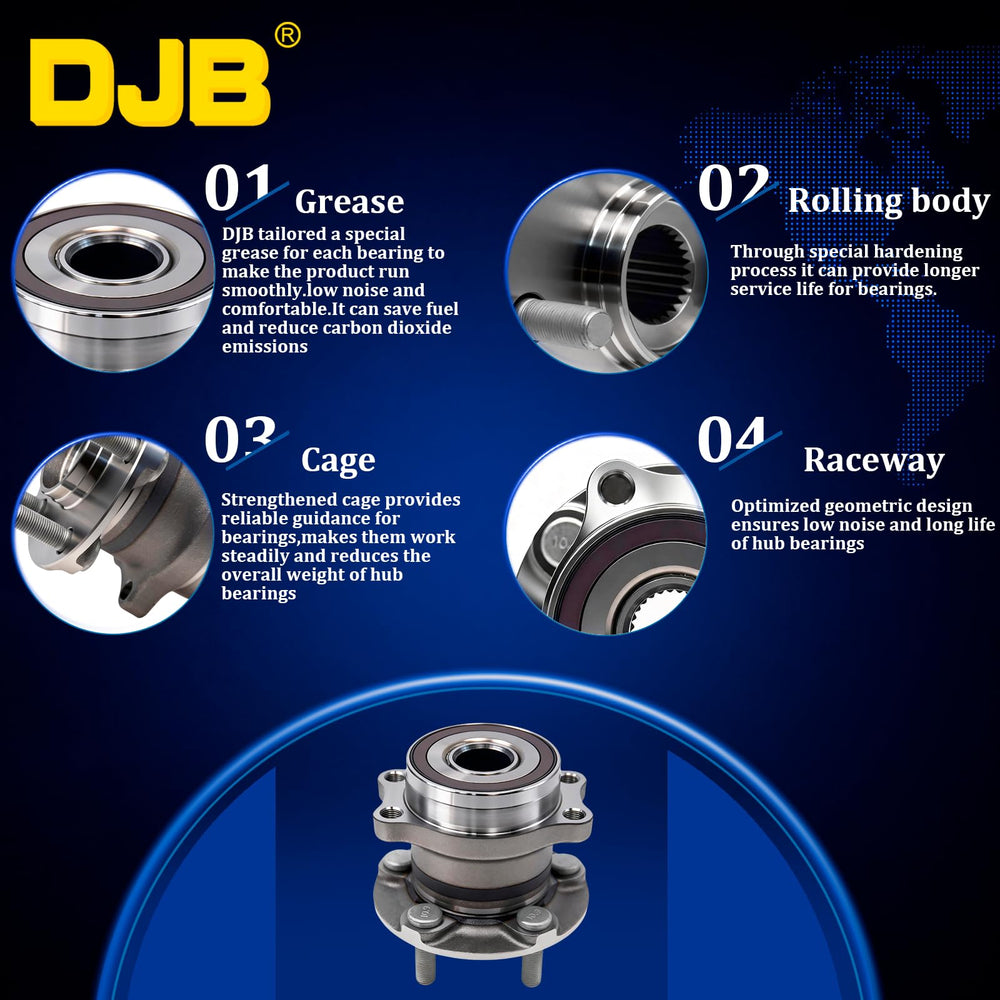 DJB ABS sensor reluctor ring detail showing compatibility and reliable wheel-speed signals