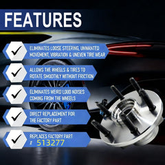 DJB hub assembly side profile with studs visible for simple replacement