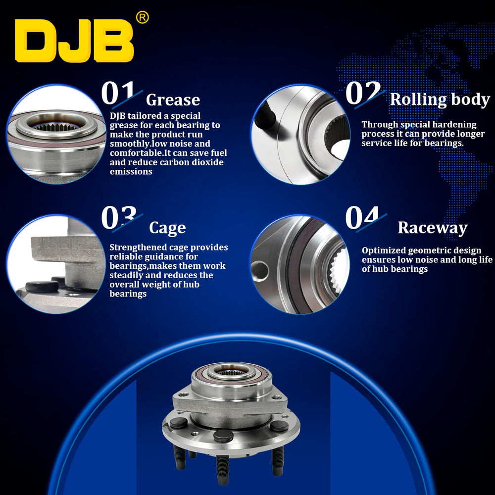 DJB installed on Buick Enclave wheel hub location restoring smooth ride