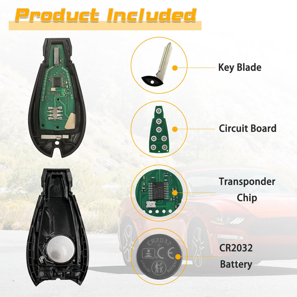 DLGHPO key fob next to ruler showing compact Jeep-compatible size