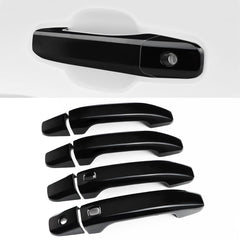 DLOVEG front view of glossy black handle covers showing smooth finish and fit