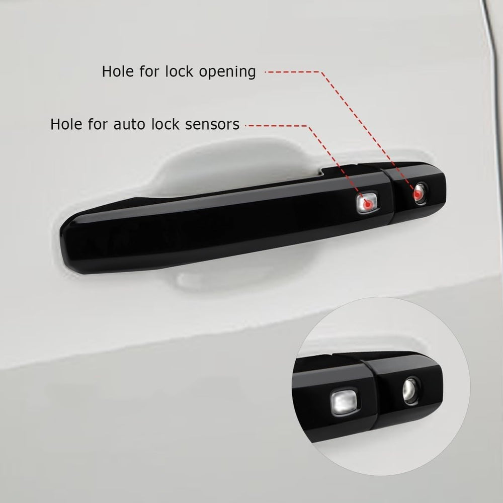 DLOVEG driver-side handle installed showing clean appearance and protection