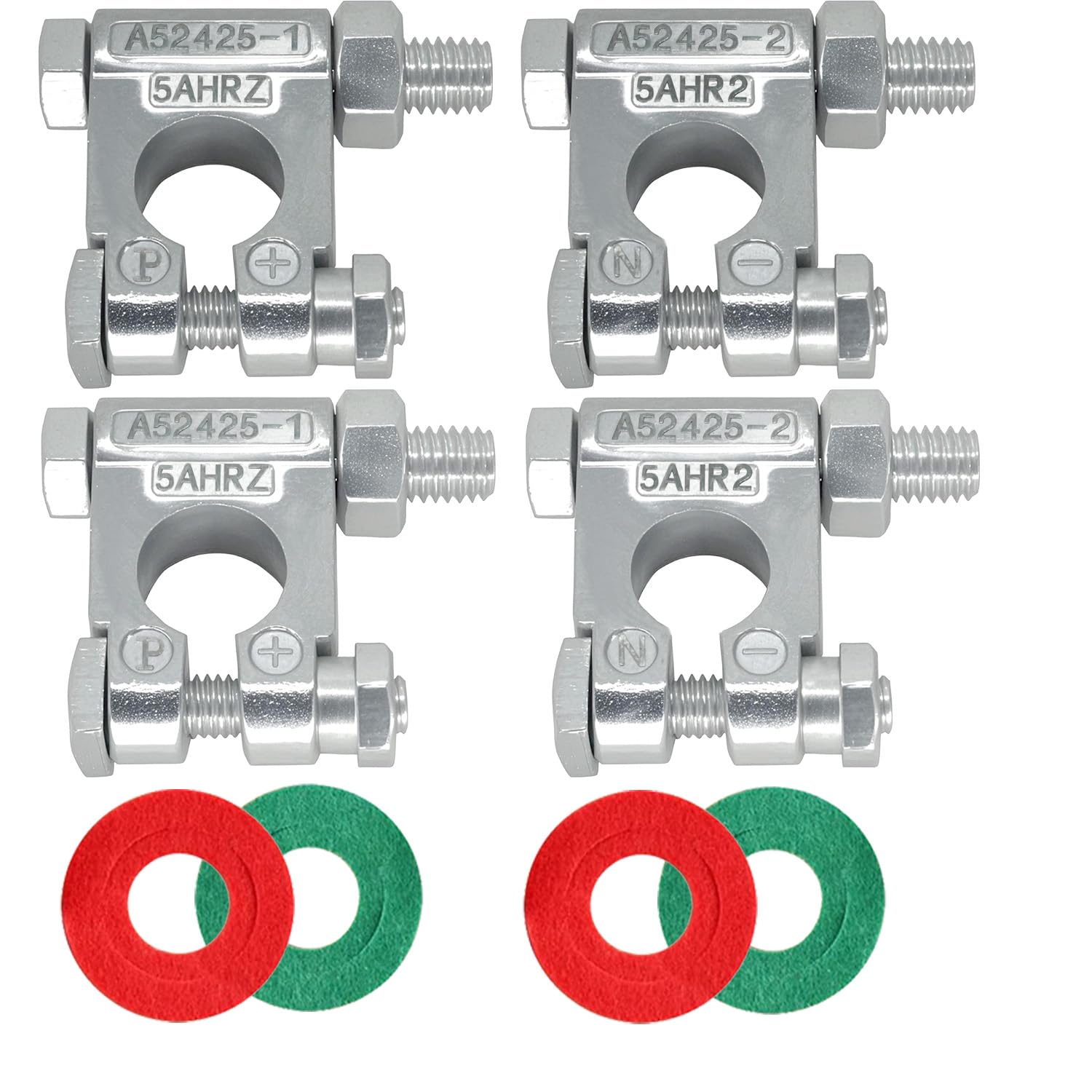DLronwey front view of 4-piece terminal set showing durable construction and value