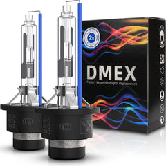 DMEX D2R front packaging showing two bulbs and benefits