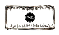 DMSE shark teeth frame front view showing chrome teeth and bold curb appeal