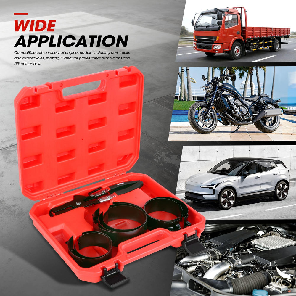 DNA MOTORING carrying case open with molded slots to protect tools during transport