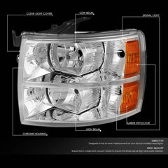 DNA MOTORING close-up amber turn signal lens highlighting visibility benefit