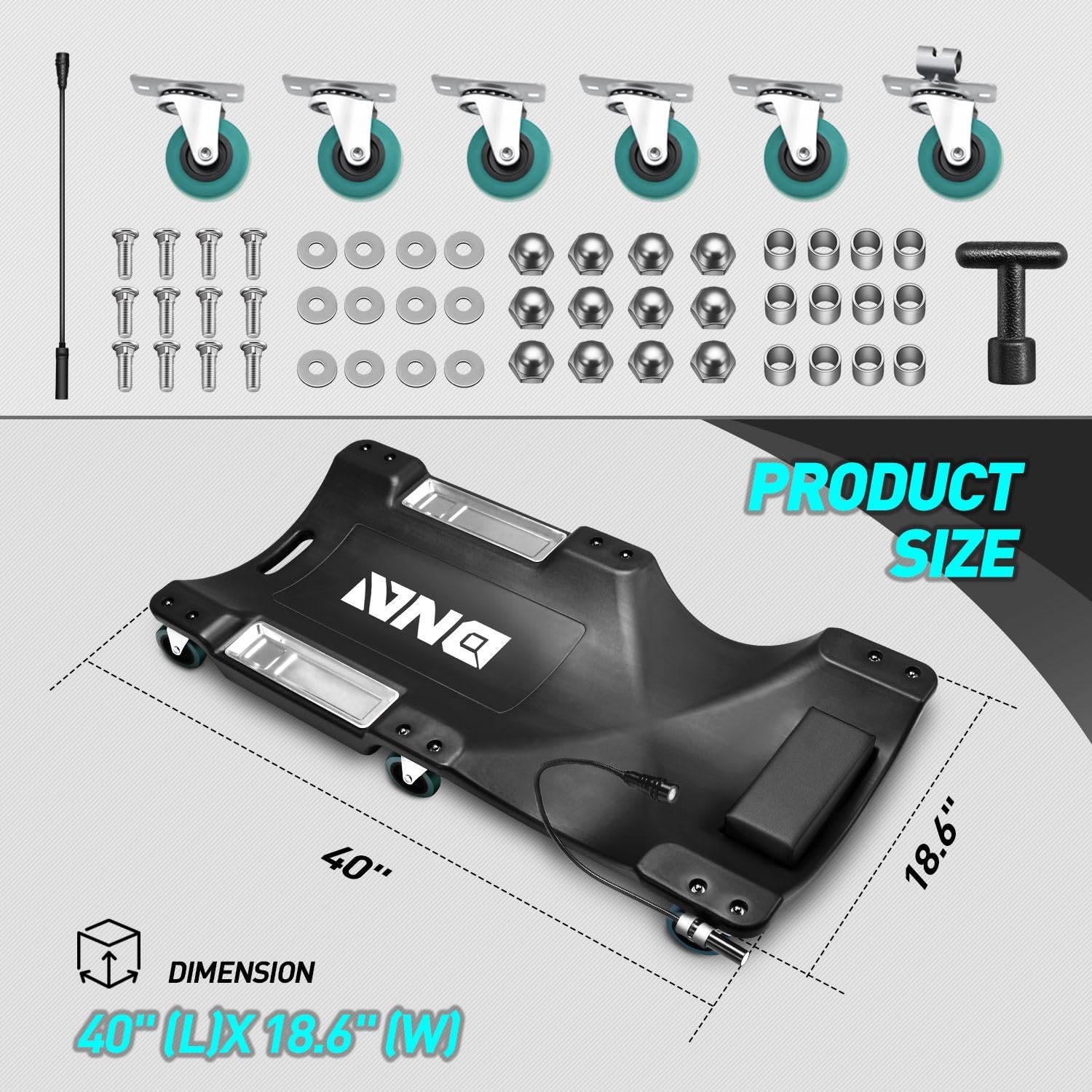 DNA Motoring padded headrest close-up offering neck support benefit