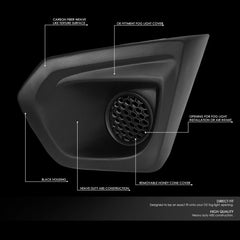 DNA MOTORING close-up of fog light lens and bezel revealing clear optics and durable finish