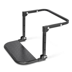 DNA Motoring front view of folding tire step showing compact design and benefit portability
