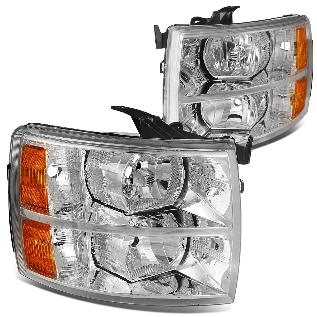 DNA MOTORING front view chrome amber headlights showing refreshed appearance