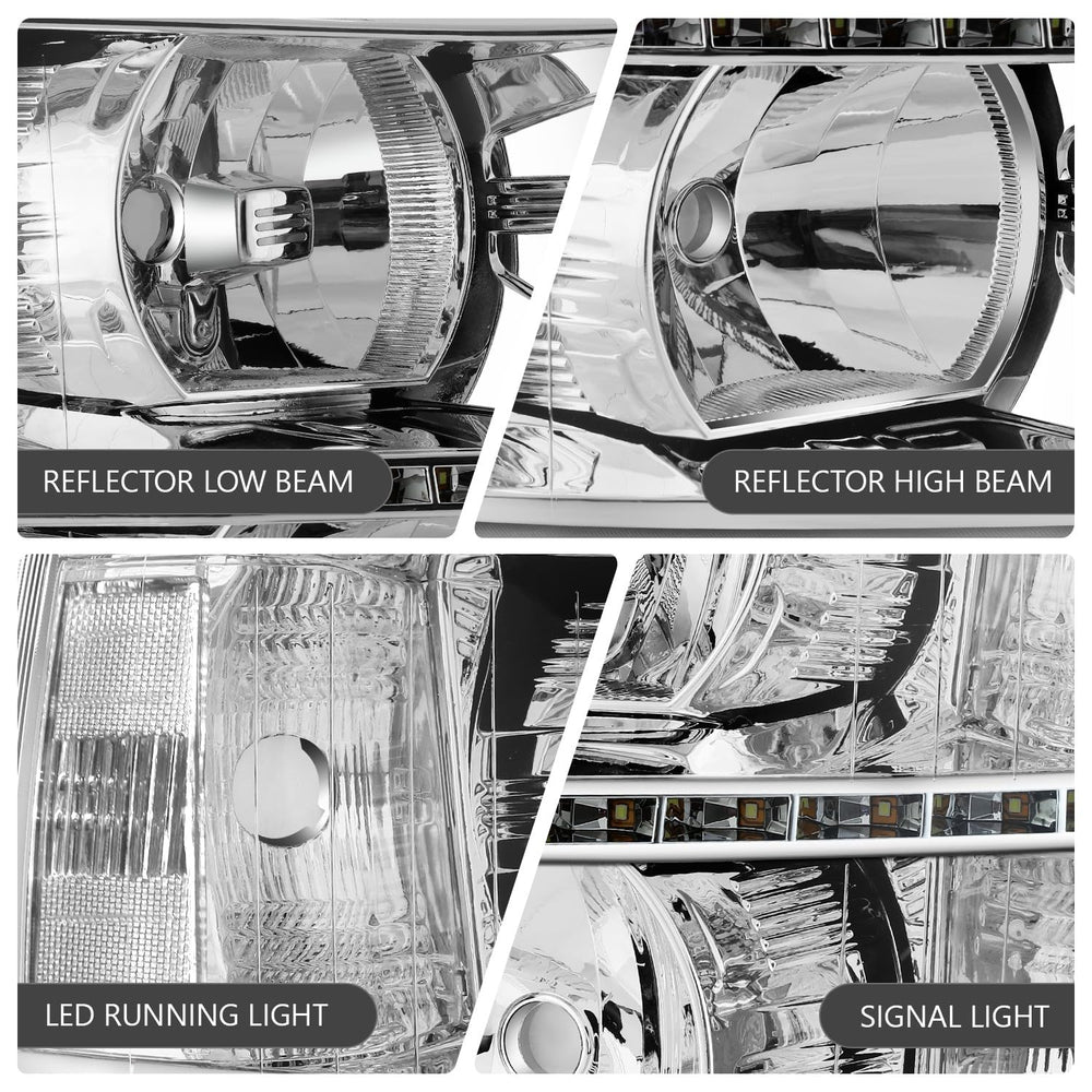 DNA MOTORING headlights installed on Silverado showing improved road presence