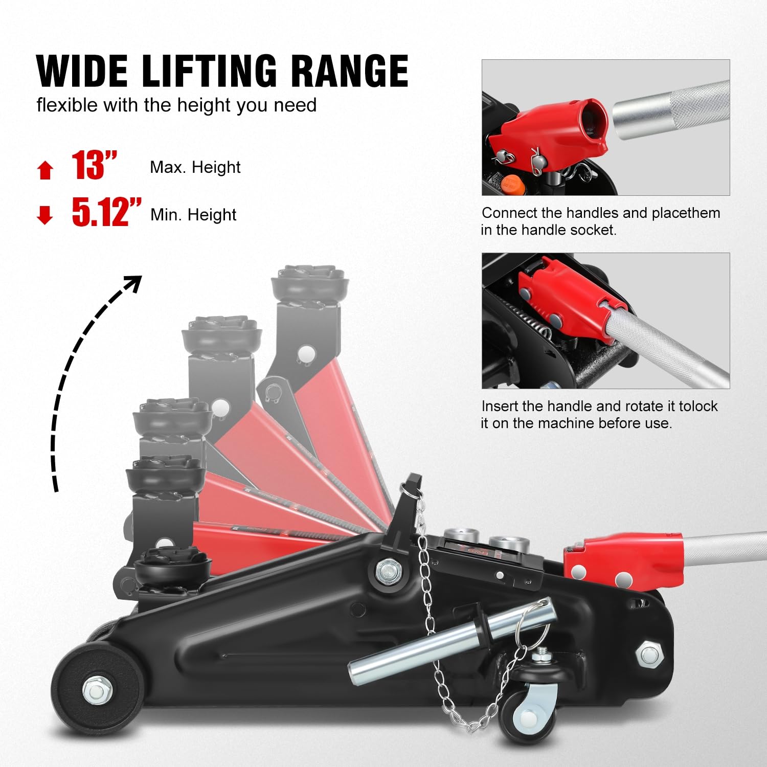 DNA MOTORING detail of hydraulic ram highlighting durable steel construction and smooth lift