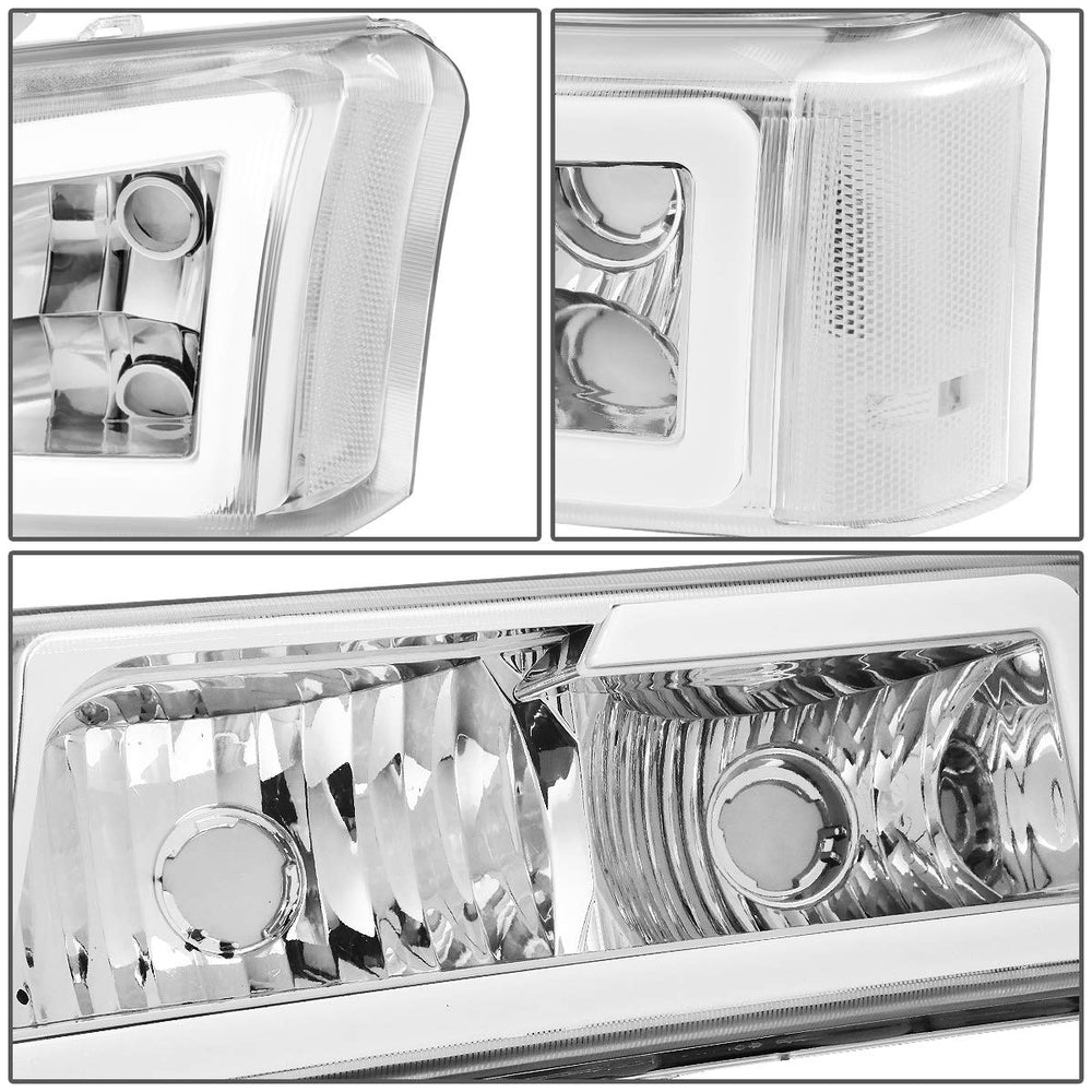 DNA MOTORING installed on Silverado showing improved front appearance and modern DRLs