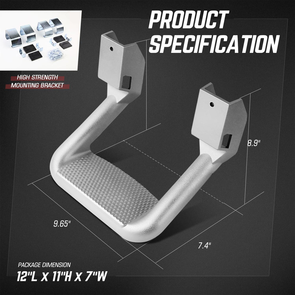 DNA MOTORING side profile showing 1-inch stirrup for stable foot placement and durability