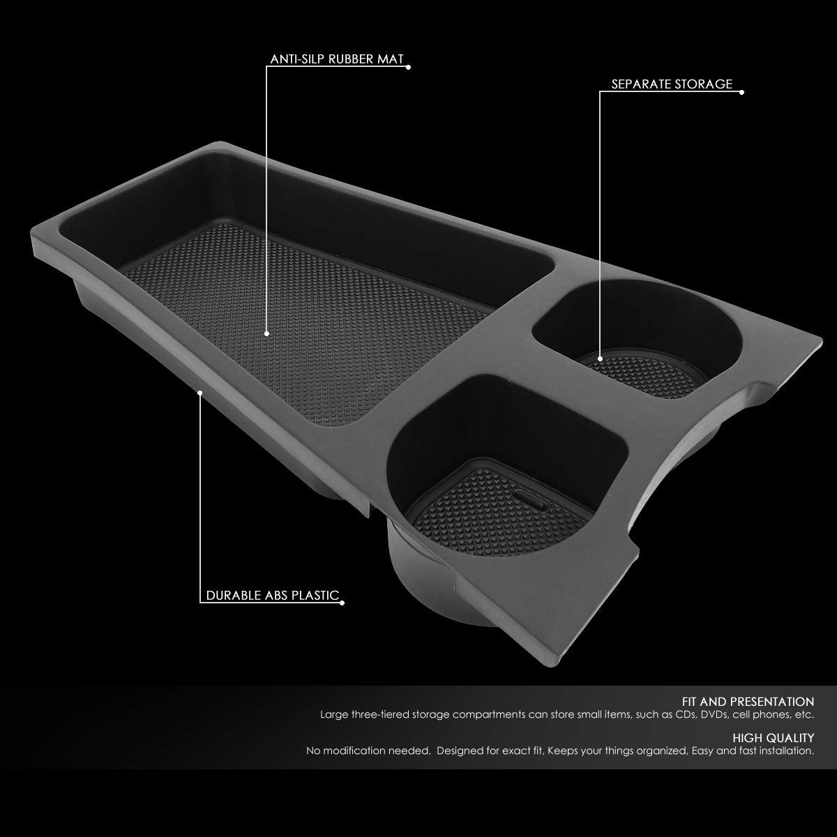 DNA MOTORING close-up of ABS plastic texture, durable factory-style finish for long-lasting appearance