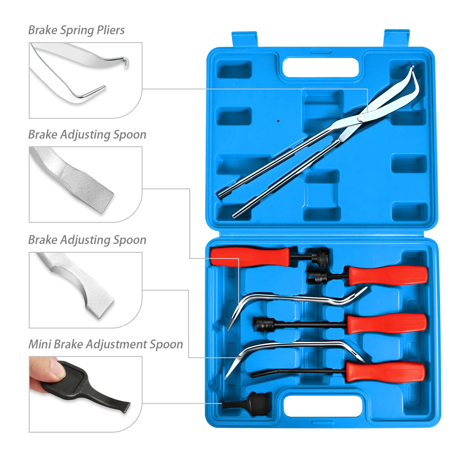 DNA MOTORING tools neatly seated in a hard carrying case for tidy storage and quick transport