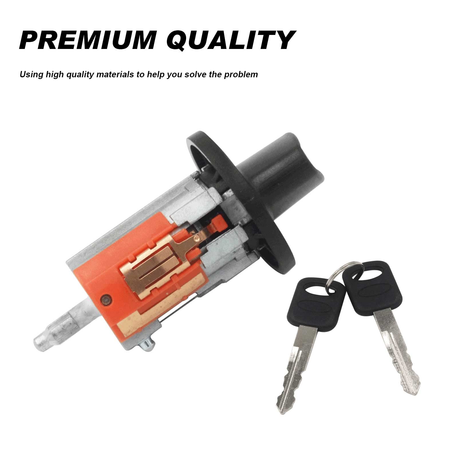 Dngbymx two Ford OEM keys with cylinder showing ready-to-install convenience benefit